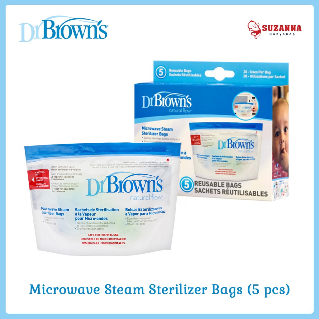 Dr.Brown's 960 Microwave Steam Sterilizer Bag - Plastik Steril