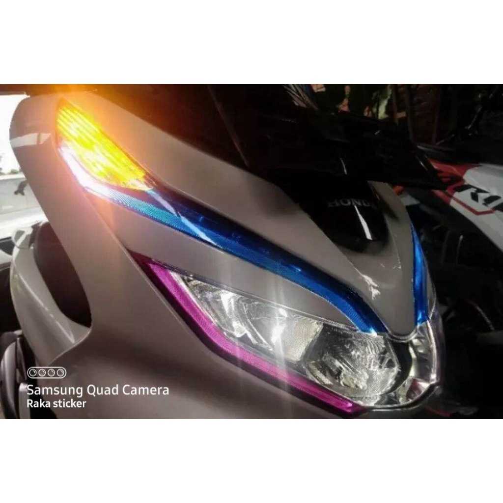 Stiker Alis Atas Bawah PCX Polos / Sticker Lampu Alis Atas Bawah PCX 150