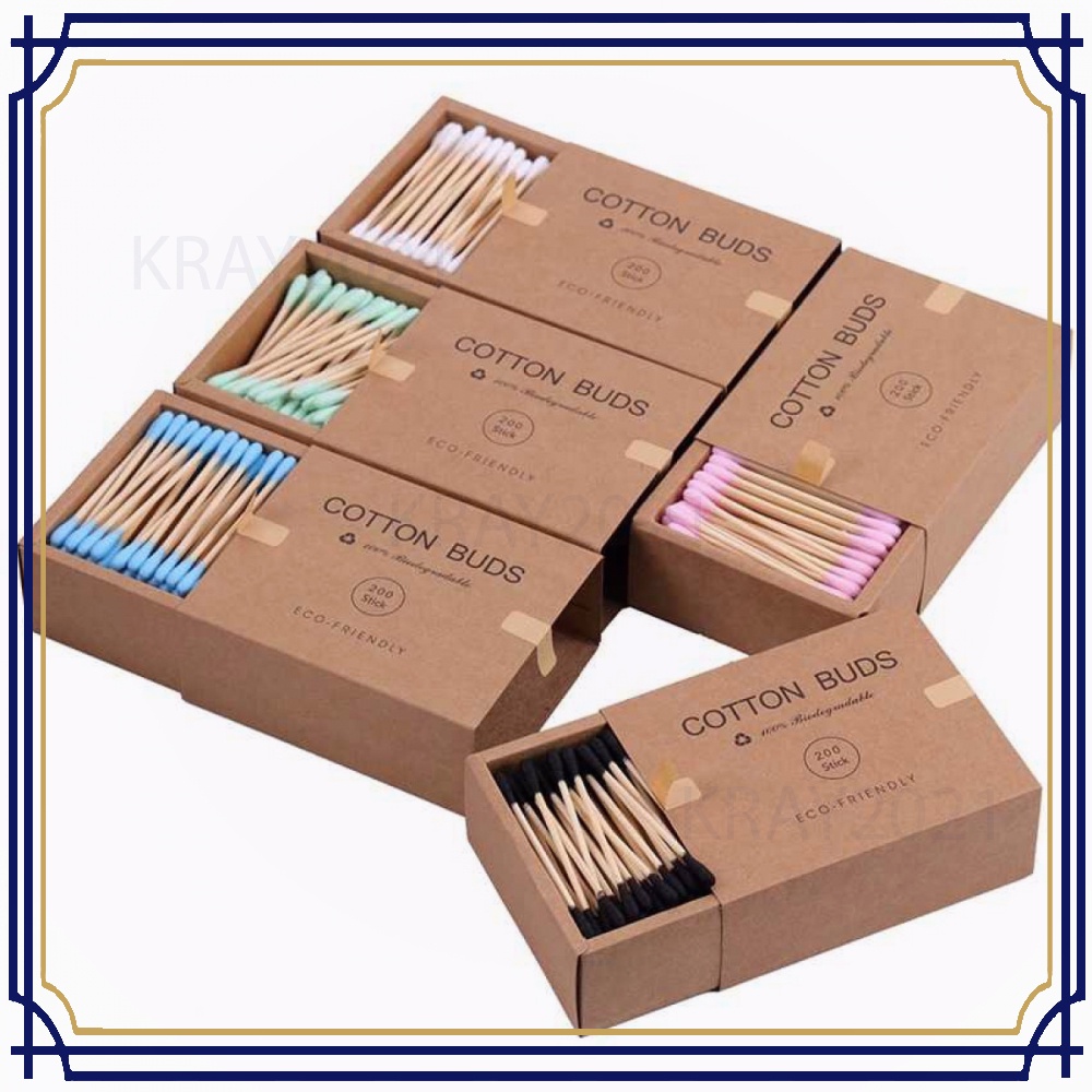 Cotton Buds Bambu Pembersih Telinga Korek Kuping 200PCS HT208