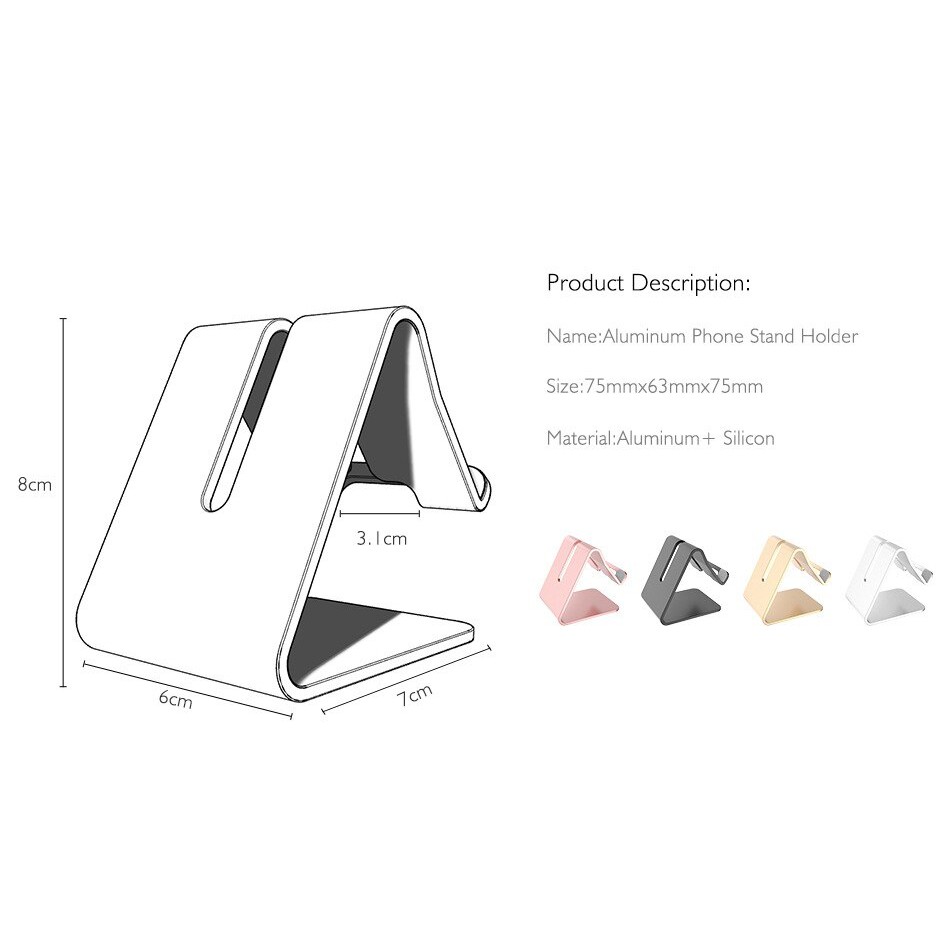 Stand Holder Handphone JUMBO MAX 7.5inc Universal Bahan Plastik untuk Meja [PM]