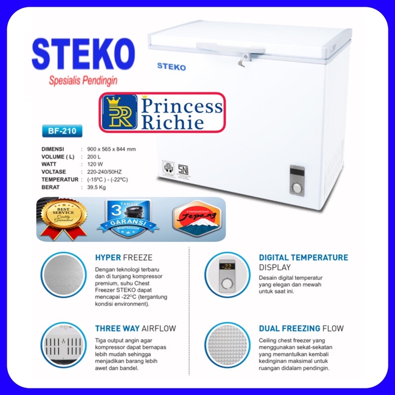 Chest freezer Box Steko BF 210 200 Liter