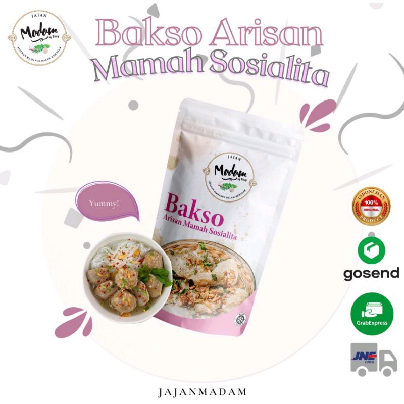READY BAKSO ARISAN MAMAH SOSIALITA BY JAJAN MADAM FITROP/BAKSO FROZENFOOD/JAJAN MADAM/FITRI TROPIKA
