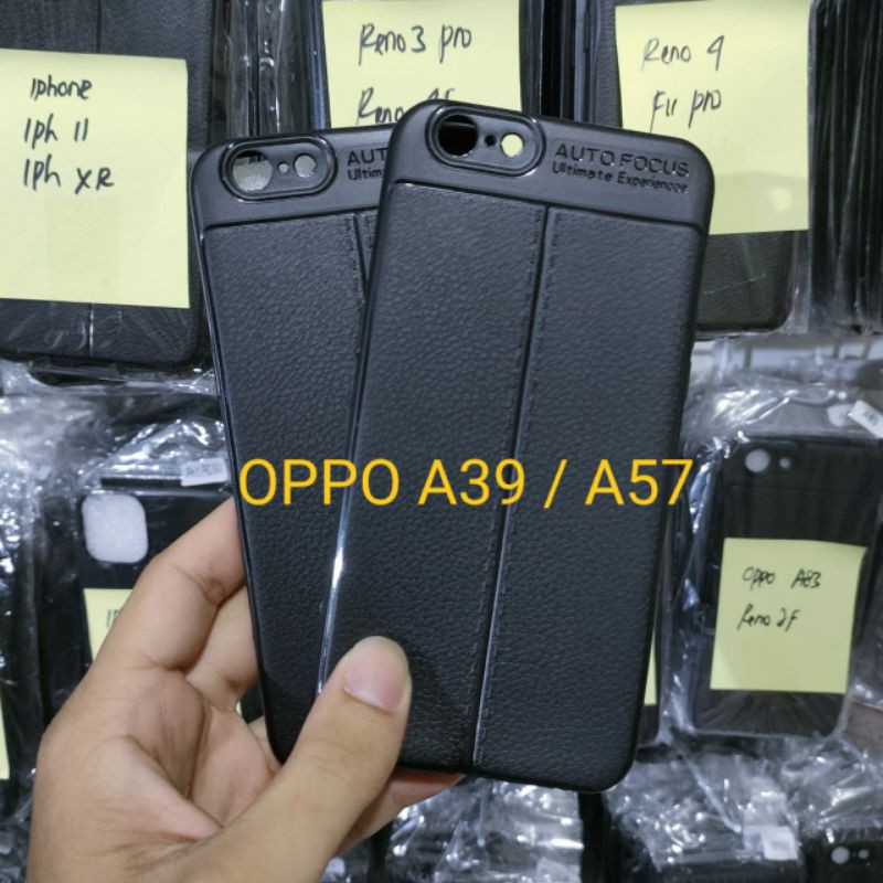 Casing Auto Focus Leather OPPO A39/A57  SoftCase kulit