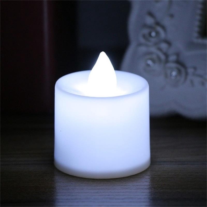 1pc Lilin Led Tanpa Api Warna-Warni Tenaga Baterai Untuk Dekorasi Natal/Pernikahan
