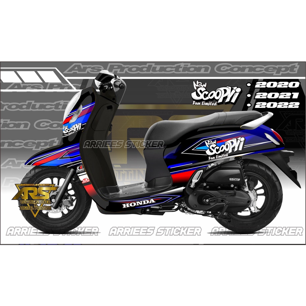 DECAL STICKER ALL NEW SCOOPY 2022 PRESTIGE FULL BODY STIKER SCOOPY NEW PRESTIGE 2020 . 2021 . 2022 F