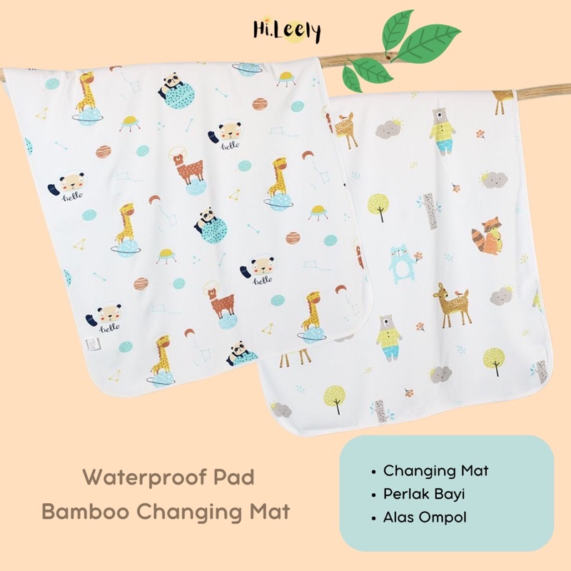 WATERPROOF BABY PAD BAMBOO CHANGING MAT, ALAS OMPOL BAYI, PERLAK BAYI