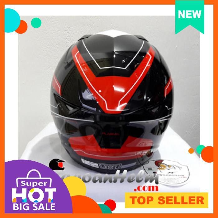 ZEUS HELM ZS811 AL5 | PATTERN 811 BLACK RED | ZS 811 FREE SMOKE VISOR