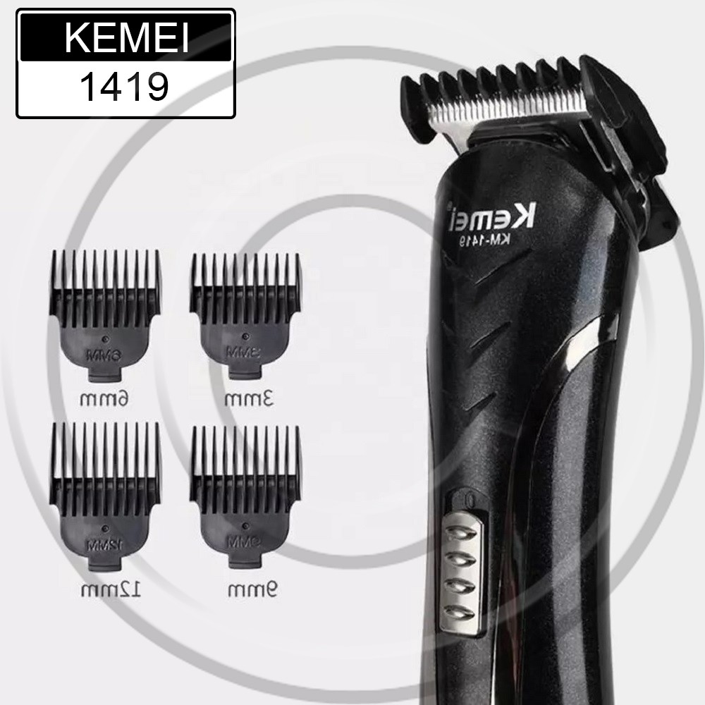 KEMEI / KM-1419 / Alat Cukur Pria 3in1 (Rambut, Kumis / Jenggot, Hidung)