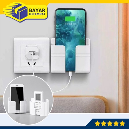 Holder Tempel Tembok Dinding Tempat HP Handphone Remote TV AC Multifungsi Serbaguna [MG18]