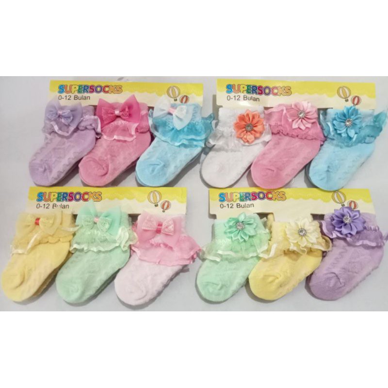 Kaus kaki renda bayi 0-6month