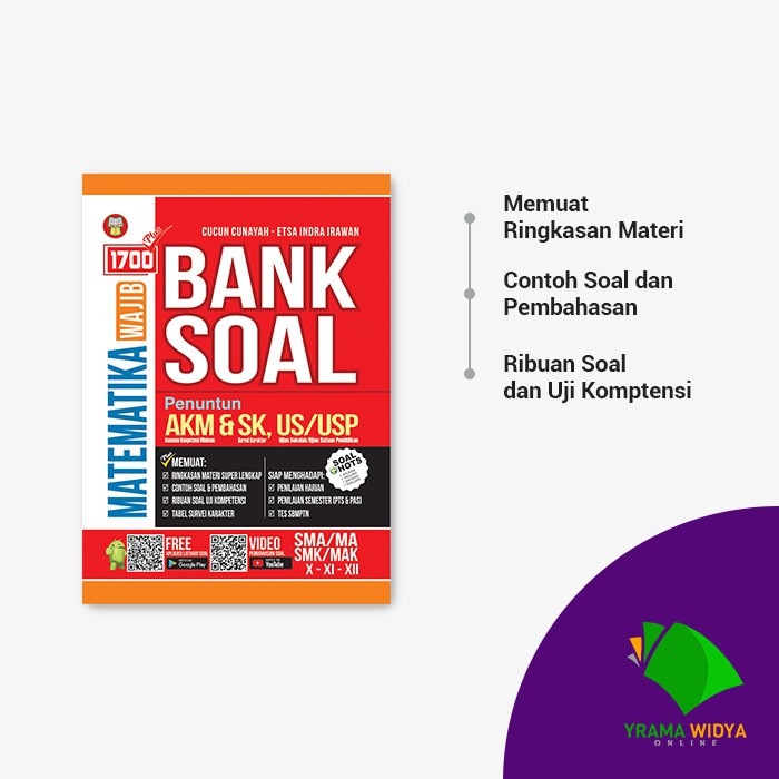 Yrama Widya Buku 1700 Plus Bank Soal Matematika Wajib Sma Ma Untuk Kelas X Xi Xii Shopee Indonesia