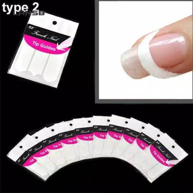 STICKER STENSIL PEMANDU NAIL ART ISI 48 PC / MANICURE