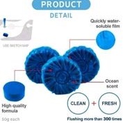 Tablet biru pembersih closet