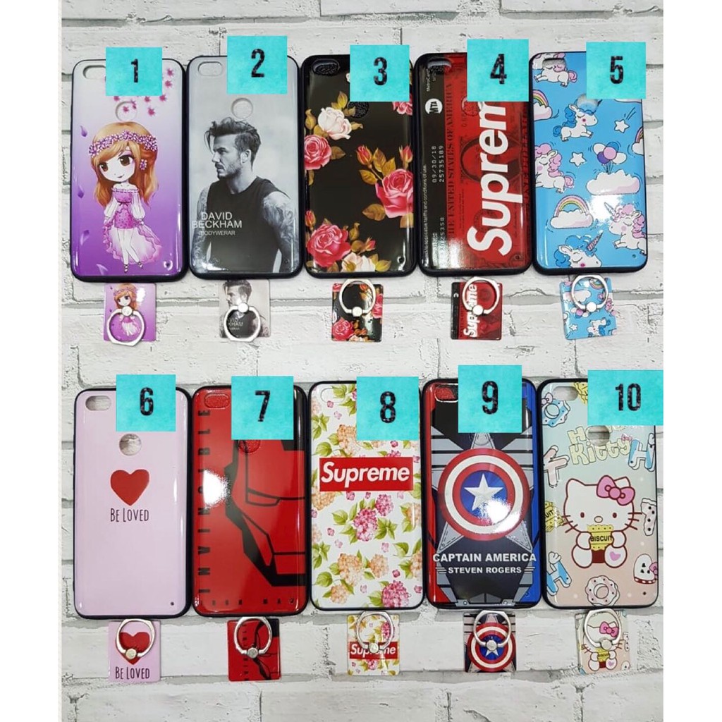 Hardcase Kilat Glossy Karakter FREE Ring Stand Xiaomi Redmi S2