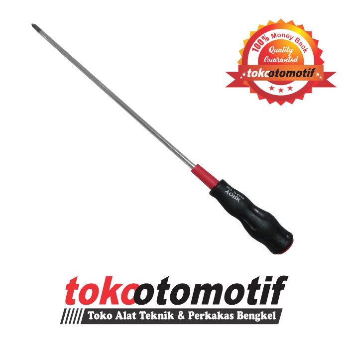 Obeng Gagang Plastik 4mm x 8" ( + ) YORK / Obeng Plus (Top Quality)