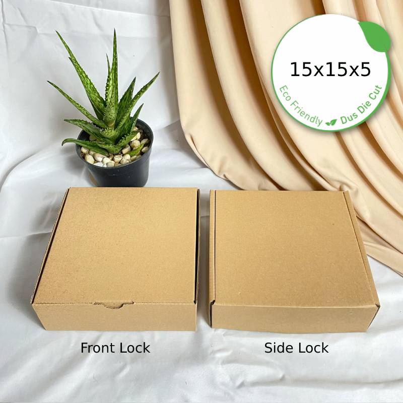 

Dus Packing 15x15x5 Die Cut - Karton Box Kardus Eco-Friendly