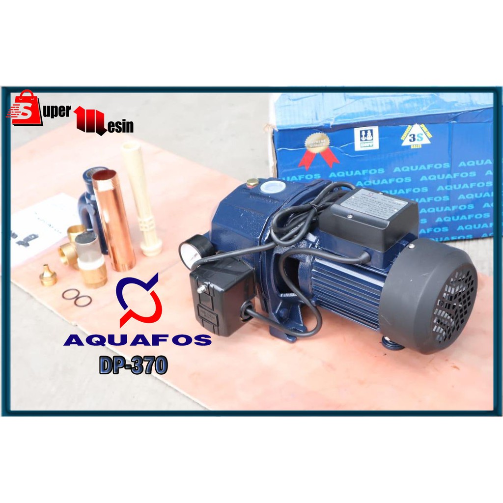 POMPA AIR LISTRIK RUMAH SUMUR DANGKAL 370 WAT JET PUMP AQUAFOS DP-370