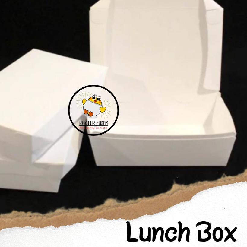 ➩ Paper Lunch Box M / Paper Lunch Box Putih Ukuran M (50PCS) ✩