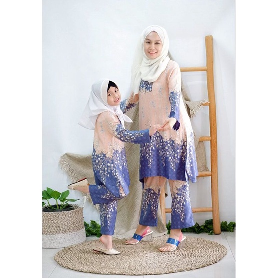 Atheera - Daliya One Set Moms & Kids | Setelan Couple Tunik Kulot Ibu & Anak Perempuan 2-12 Tahun