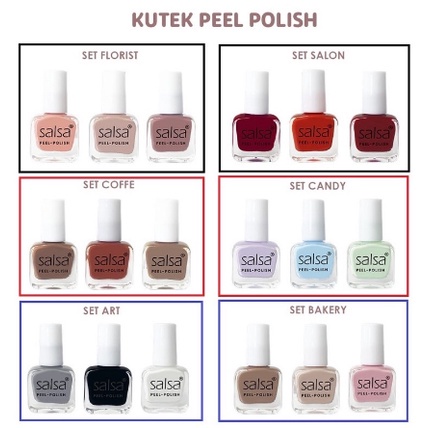 ⭐BAGUS⭐ SALSA PEEL OFF NAIL POLISH | Kutek Peel Off Lupas Isi 3 | Kutek