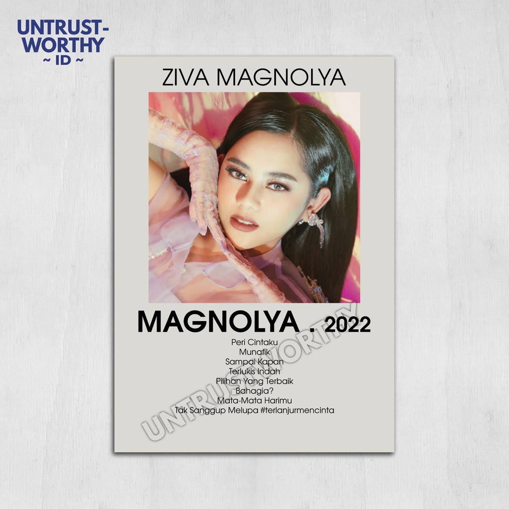 Poster Ziva Magnolya Album Ukuran A5