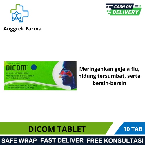 Jual DICOM/OBAT FLU/OBAT PILEK DEWASA 10 TABLET | Shopee Indonesia