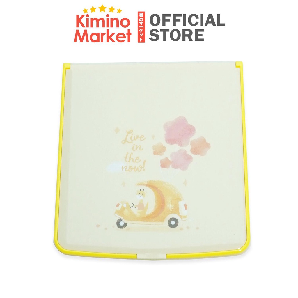 Cermin Portable Jumbo Travelling 16x17 cm Mirror Beauty dengan Sisir