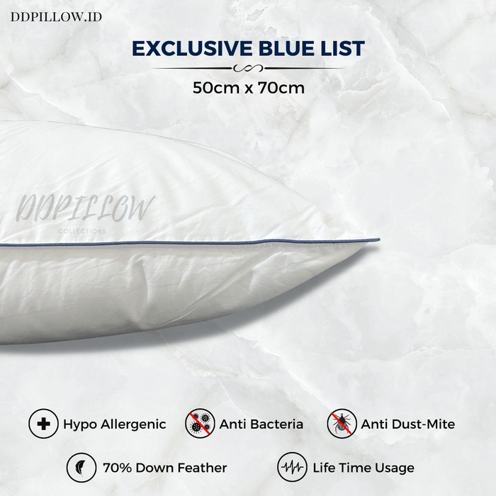 kepala-bantal- paket 1 bantal bulu angsa asli+ 1 guling bulu angsa asli (hemat 15rb) - bantal