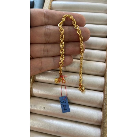 Gelang wanita model tambang terbaru emas asli