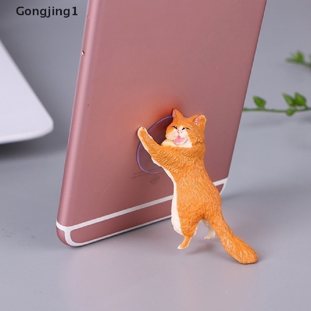 Gongjing1 Stand Holder Hp / Tablet Bentuk Kucing Lucu