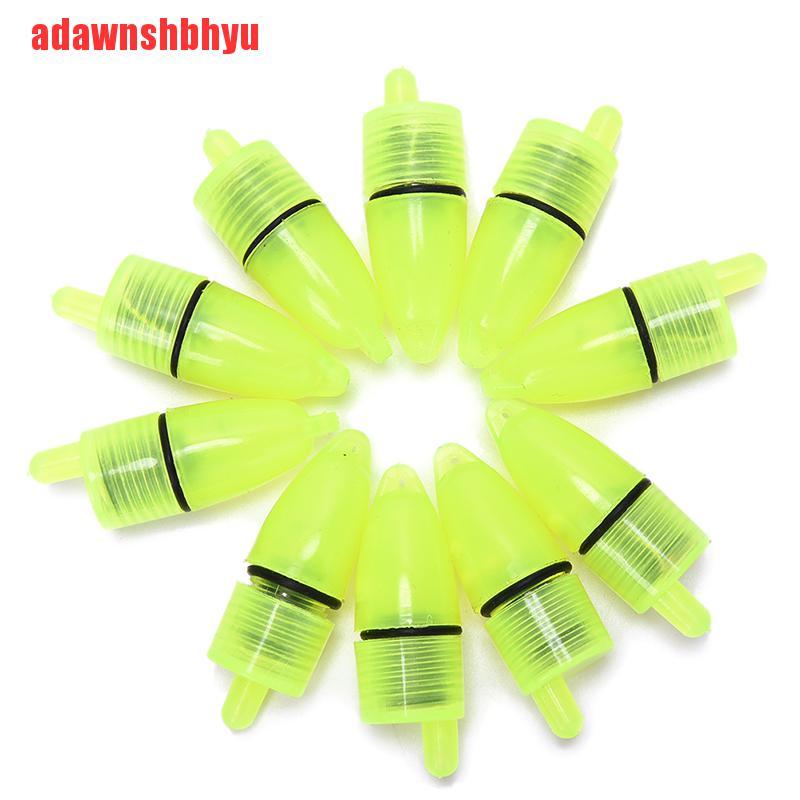 (adawnshbhyu) 10pcs Lampu Pancing LED Dengan Sensor Apung