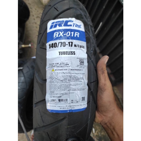 IRC RX01 TUBELESS 140/70 RING 17 free pentil 100% original