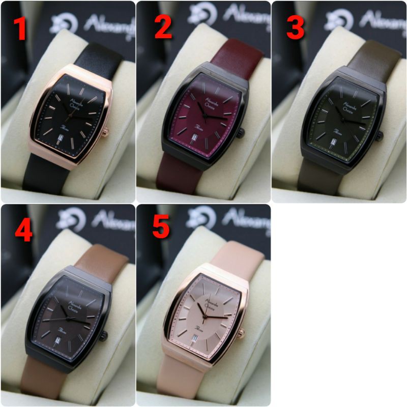 ORIGINAL GARANSI RESMI 1 TAHUN JAM TANGAN WANITA ALEXANDRE CHRISTIE KULIT STRAP CEWEK ALEXANDER CRIS