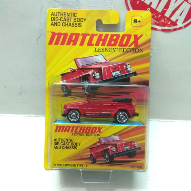 MATCHBOX LESNEY EDITION 74 VOLKSWAGEN TYPE 181 VW CAMAT SAFARI THING MERAH