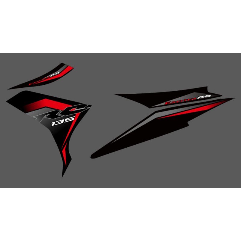 Striping yamaha exciter RC 135 transparan uv