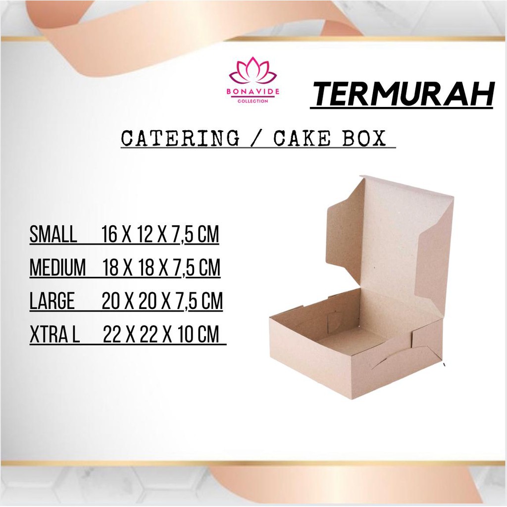 

DUS KOTAK NASI TEBAL 325 GSM / BOX NASI / KUE / CAKE / KATERING