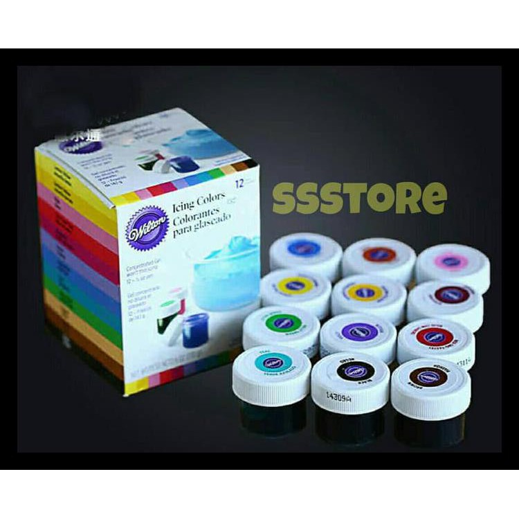 

Keren Icing Colors Wilton 12Pc Pewarna Makanan Cream Dll Murah