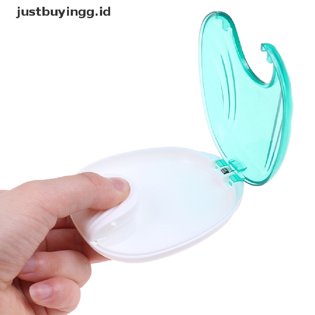 [justbuyingg.id] 1Pcs Dental False Teeth Cleaning Box Denture Bath Container Retainer Holder Case ID