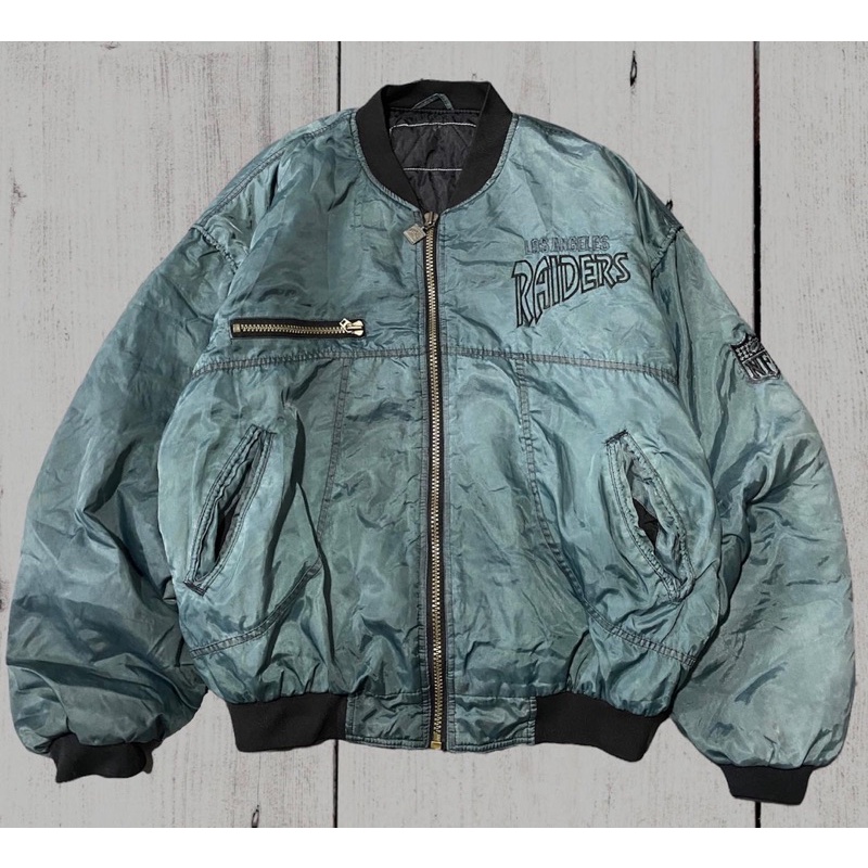 jaket bomber nfl raiders vintage by nutmeg second original