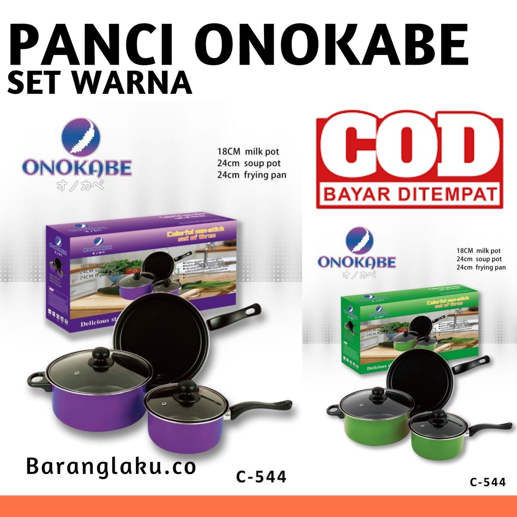 PANCI SET ONOKABE / PANCI SET POT HATRIX / COOKWARE SET TEFLON WAJAN PENGGORENGAN / IYN-086ST