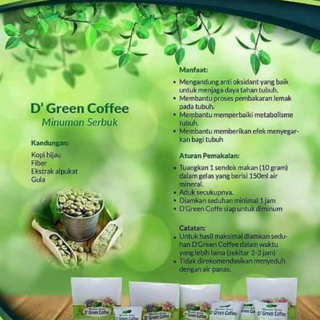 Promo d Green coffee Msi stok terbatas