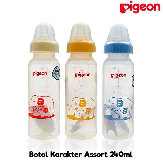 PIGEON Botol Susu Bayi 240ml - Peristaltic Bottle - Dot Susu Bayi 240 mL