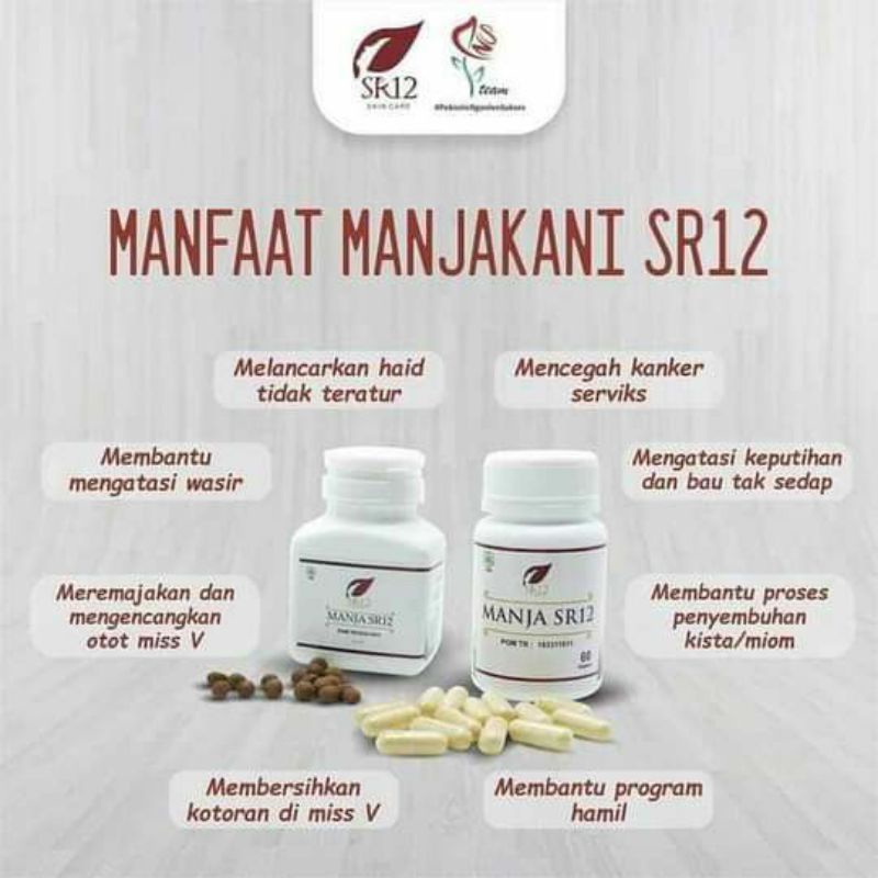 

Manjakani SR12 Merapatkan & Menghilangkan Keputihan/ Nyeri Haid & Pelancar Haid Ampuh/ Promil / Obat Keputihan & Kista BPOM