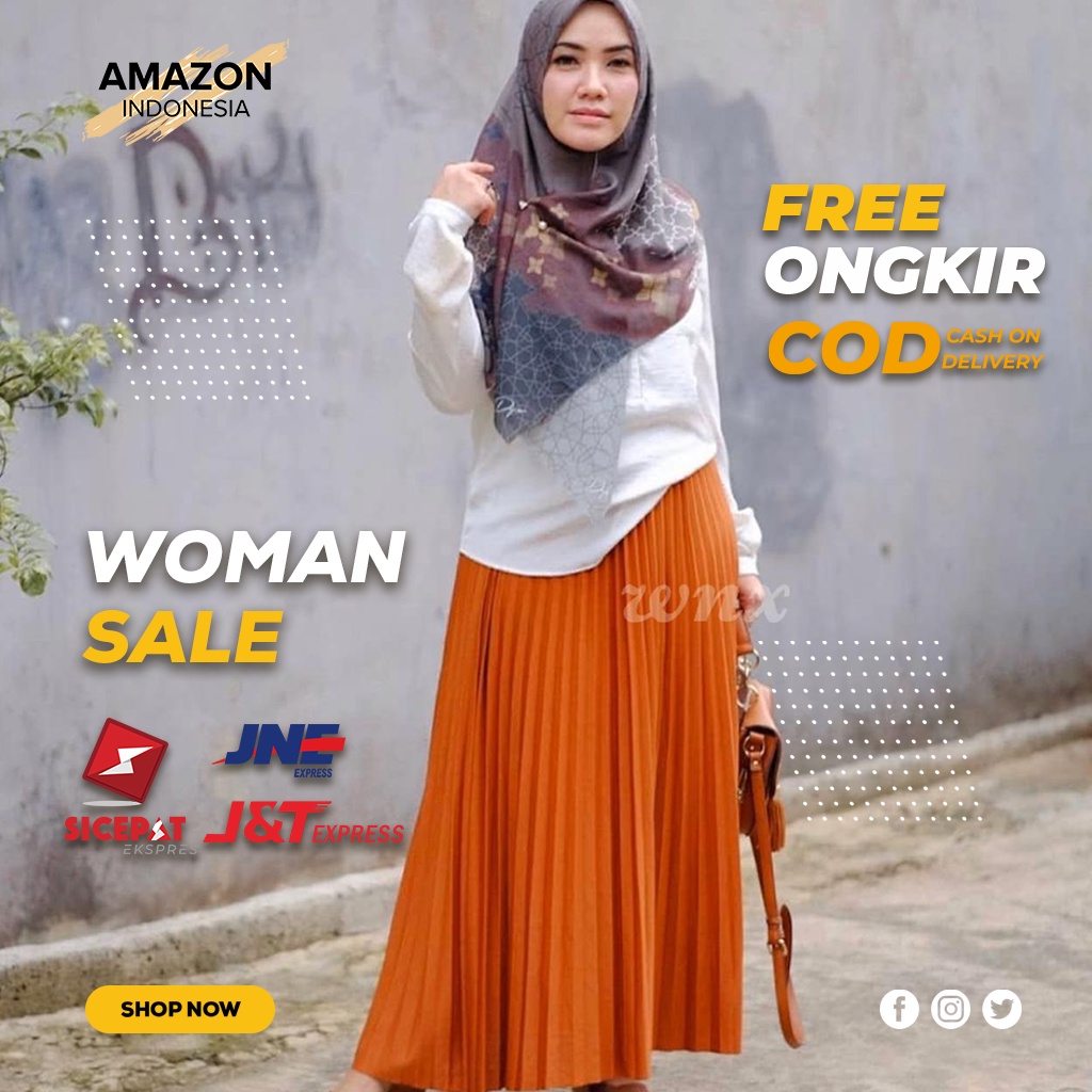 ROK STYLE CASUAL PAKAIAN PEREMPUAN WANITA WARNA BATA MODEL PLISKET BAHAN KAIN PLISKET PREMIUM TEBAL DAN HALUS
