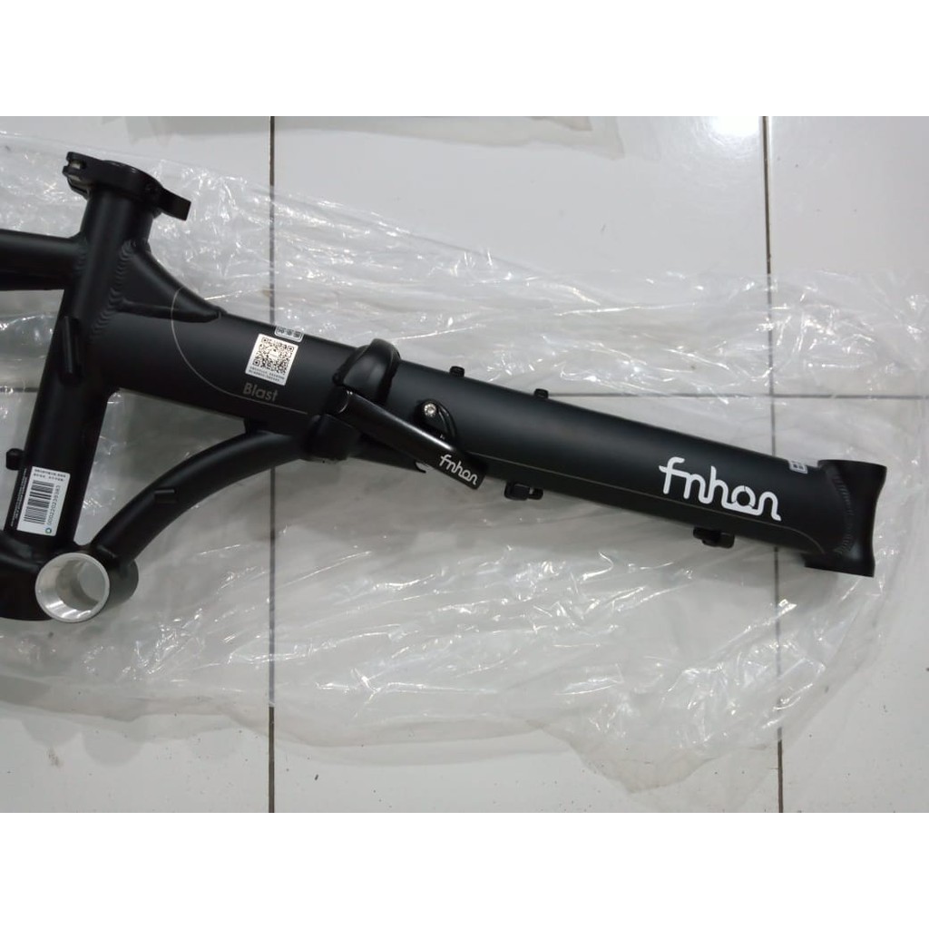 Frame Set FNHON BLAST Black Matte Discbrake 20 inch Db Sepeda Lipat Hitam Doff Alloy Disc brake