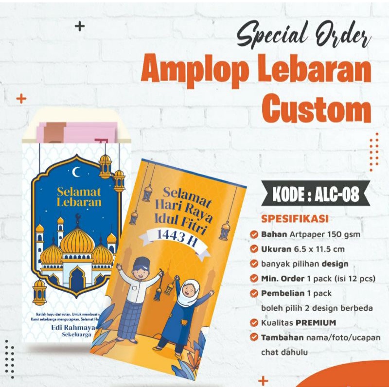 Amplop Lebaran Custom/Angpao/Amplop Custom