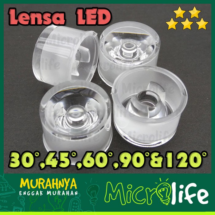 LED Lensa Waterproof Housing Polos 30 45 60 90 120 Derajat