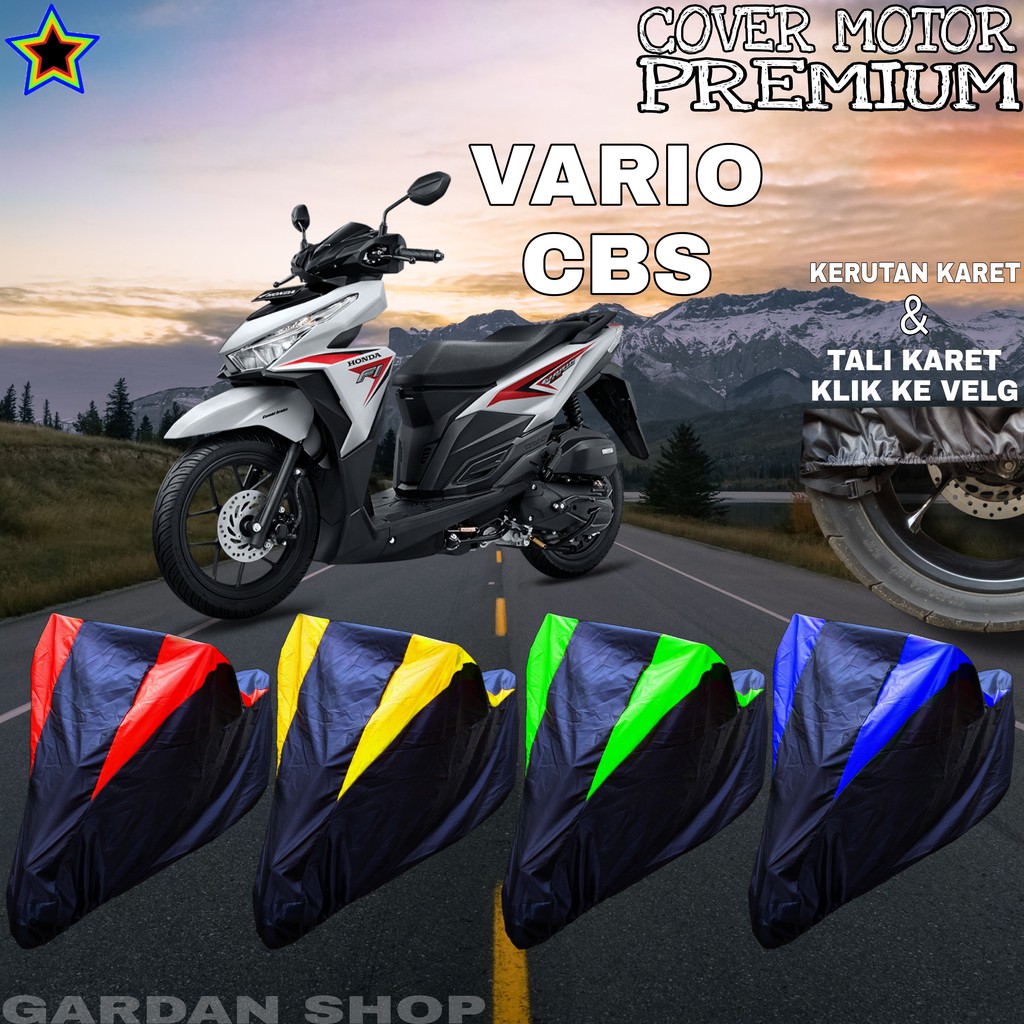 Sarung Motor VARIO CBS Hitam KOMBINASI Body Cover Penutup Pelindung Motor Vario PREMIUM