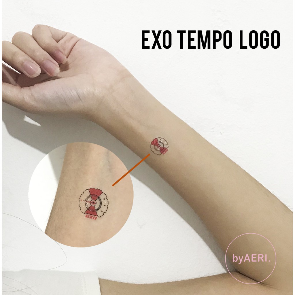 E X O TEMPORARY TATTOO (NON-PERMANEN TATO) KPOP TATTOO