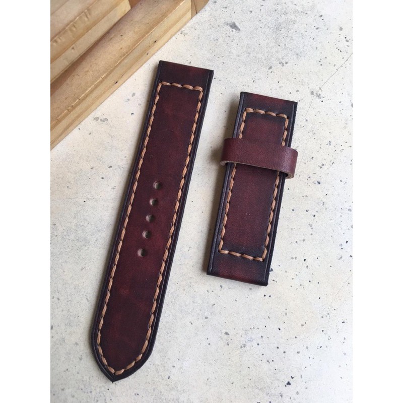 TALI JAM TANGAN KULIT ASLI - STRAP JAM KULIT - Ukuran 24mm - HANDMADE